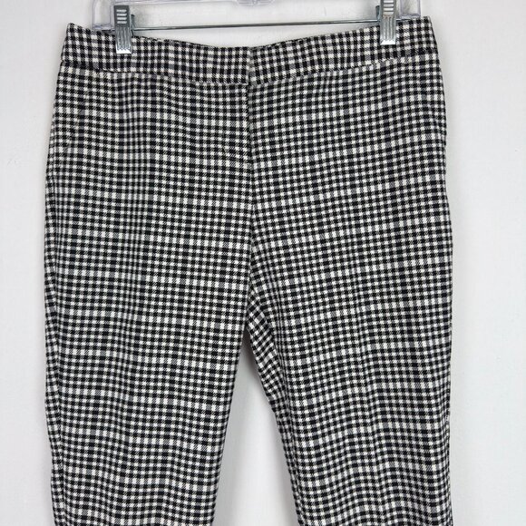 NWT Express Columnist Pants Plaid Ankle Black White Size 4 NEW - Picture 2 of 10